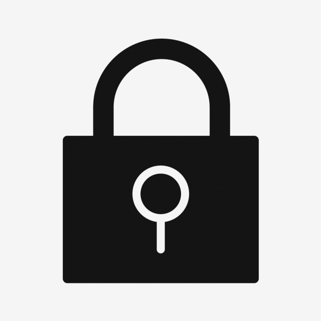 640x640 Lock Vector Icon, Lock Icon, Pad Lock Icon, Password Icon Png