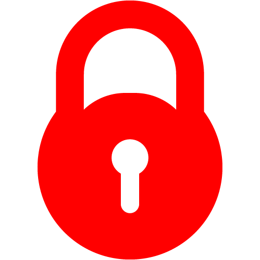 512x512 Red Lock Icon