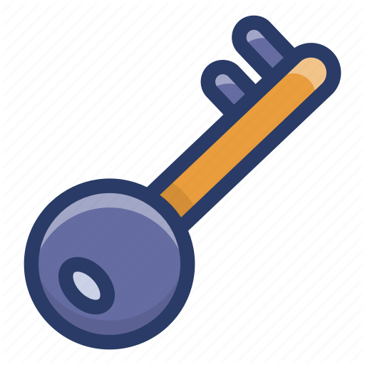 512x512 Door Key, Lock, Lock Key, Password, Retro Key Icon