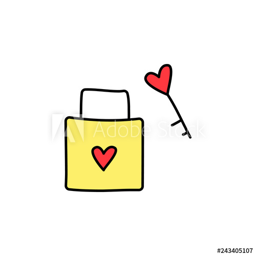 500x500 Valentine's Day, Lock, Key Icon Element Of Color Valentine's Day