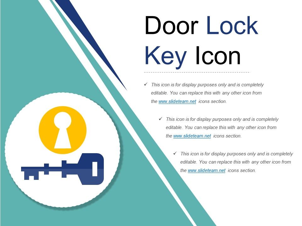 960x720 Door Lock Key Icon Powerpoint Presentation Sample Example