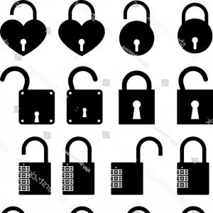 300x300 Lock Unlock Icon Vector Illustration Createmepink
