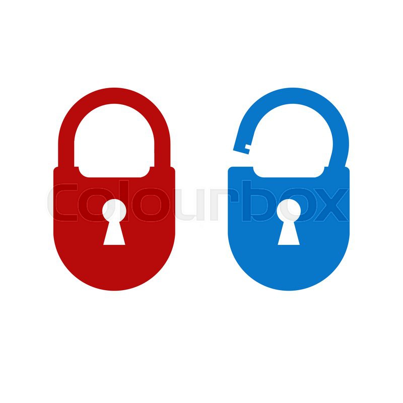 800x800 Lock Unlock Icon Stock Vector Colourbox