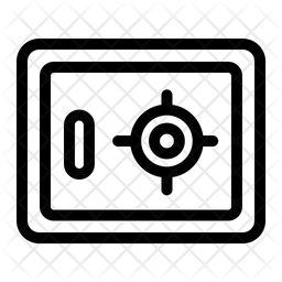 256x256 Bank Locker Icon Of Line Style