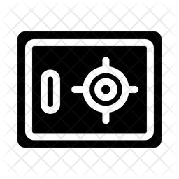 256x256 Bank Locker Icon Of Glyph Style