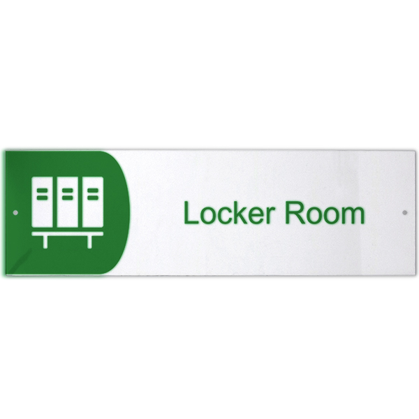 600x600 Locker Room Icon Acrylic Print Sign