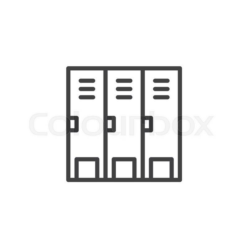 800x800 Locker Room Outline Icon Linear Style Stock Vector Colourbox