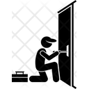 128x128 Locksmith Icon Of Glyph Style
