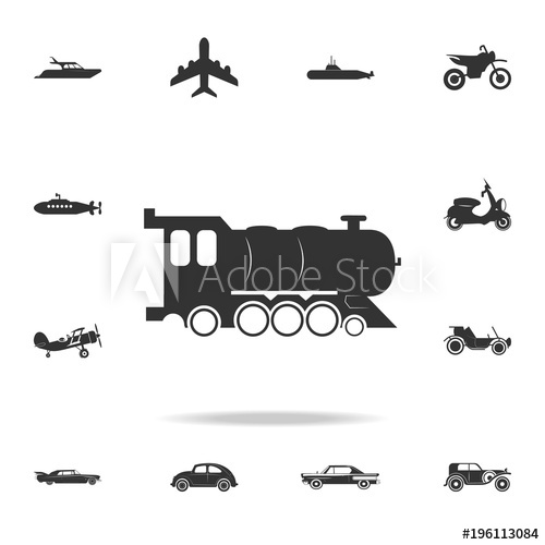 500x500 Locomotive Icon Detailed Set Of Transport Icons Premium Quality