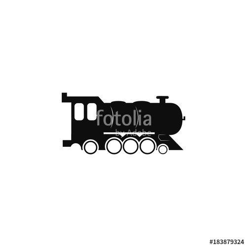 500x500 Locomotive Icon Transport Elements Premium Quality Graphic