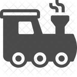 256x256 Steam Locomotive Icon Of Glyph Style