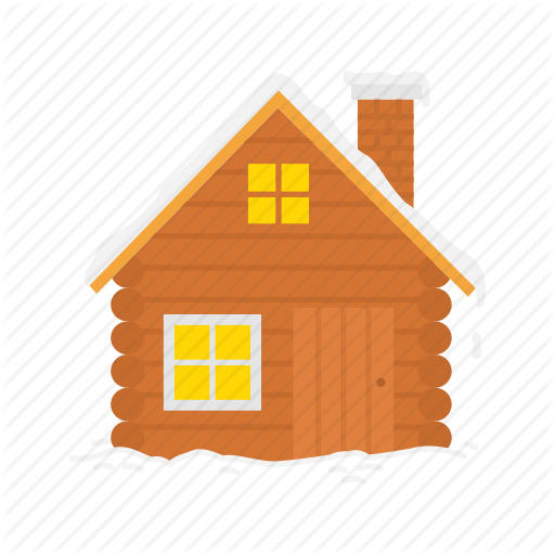 512x512 Chimney, House, Log Cabin, Log Home, Winter Icon