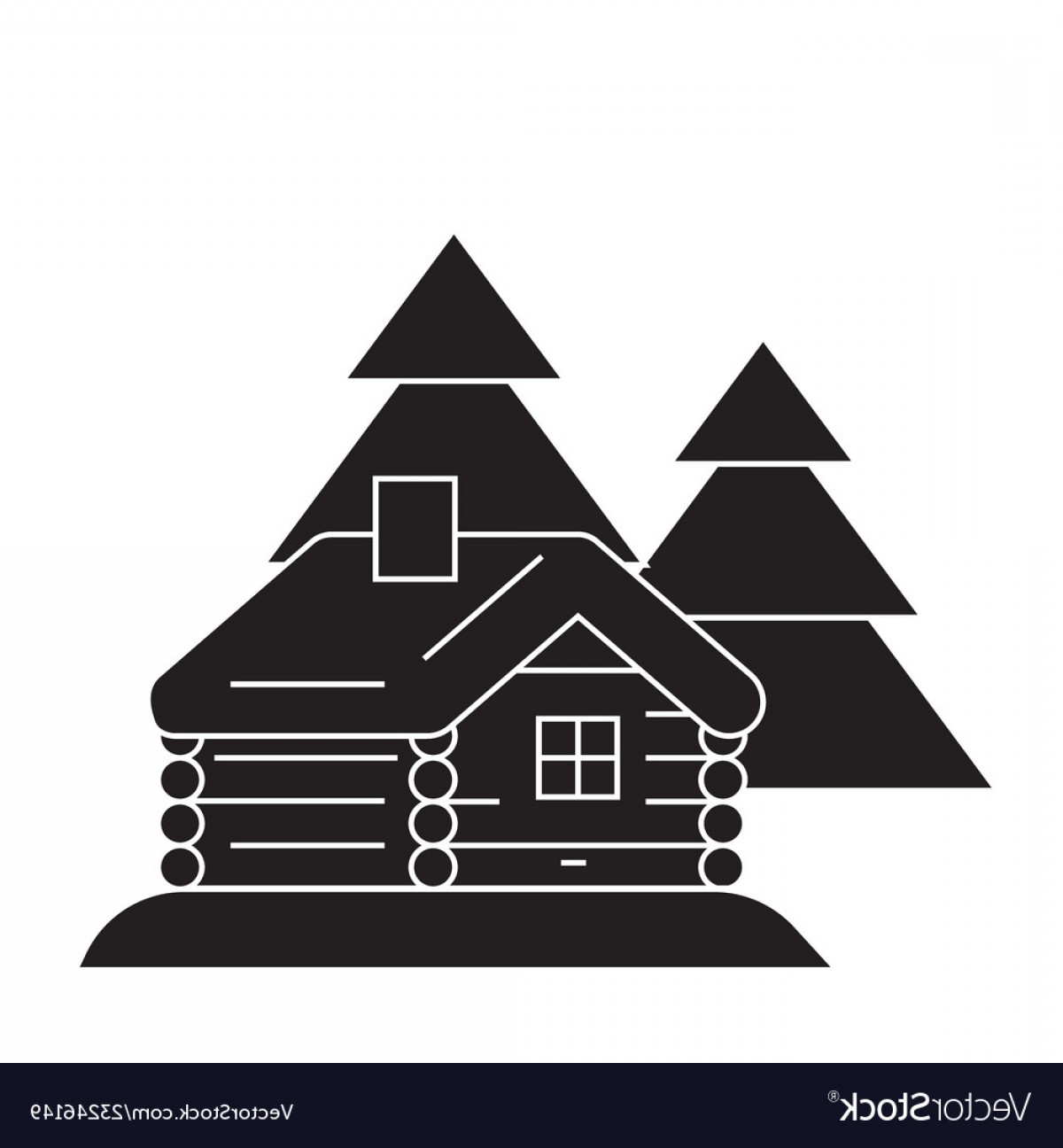 1200x1296 Log Cabin Black Concept Icon Log Cabin Vector Soidergi