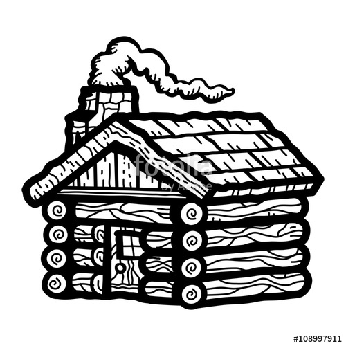 500x500 Log Cabin Vector Icon Stock Image And Royalty Free Vector