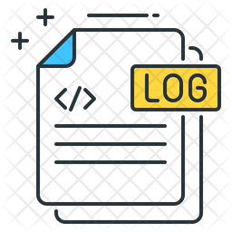 256x256 Log Icon Of Colored Outline Style