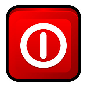 300x300 Red Log Off Icon