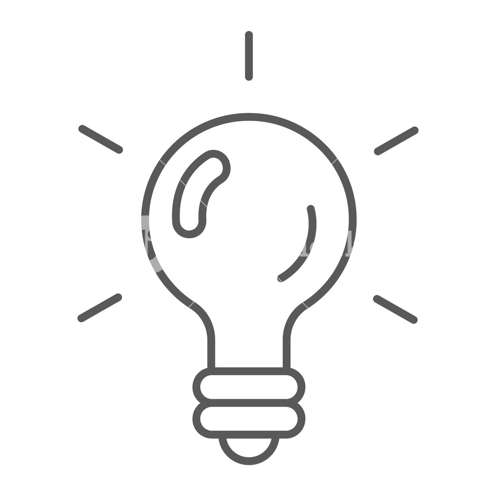 1000x1000 Logic Game Thin Line Icon, Game And Play, Light Bulb Sign, Vector