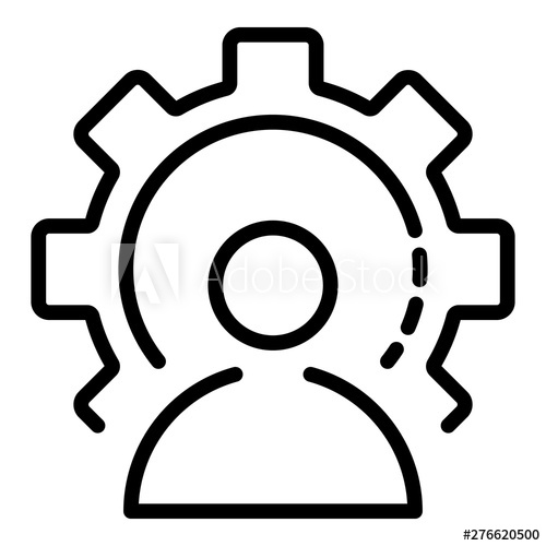 500x500 Logic Man Icon Outline Logic Man Vector Icon For Web Design