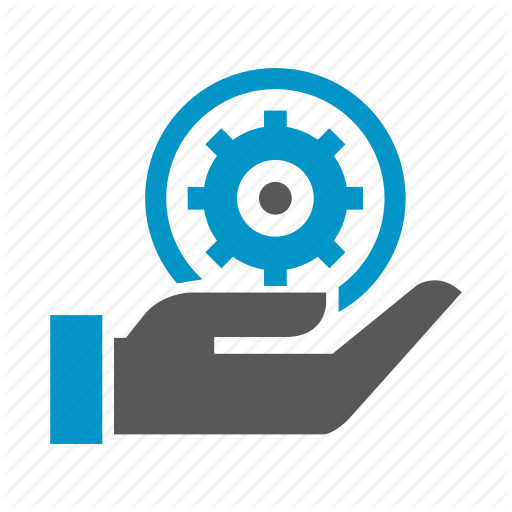 512x512 Cog, Gear, Hand, Hold, Logic Icon