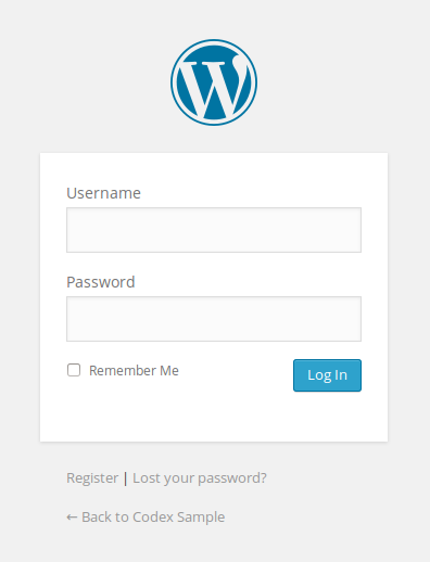 396x518 Customizing The Login Form Wordpress Codex