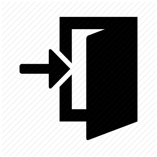 512x512 Door, Enter, Exit, Log, Login, Logout Icon