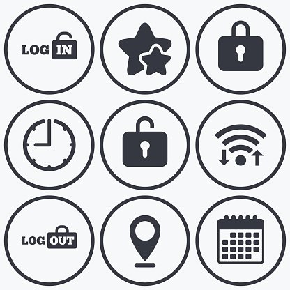 416x416 Login And Logout Sign In Premium Clipart