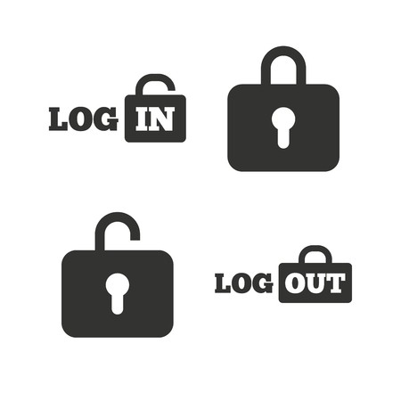450x450 Login And Logout Icons Sign In Or Sign Out Symbols Lock Icon