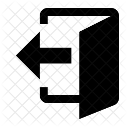 256x256 Logout Icon Of Glyph Style