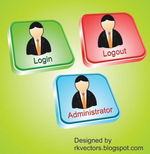 600x616 Modern Login Logout Vector Icons Set