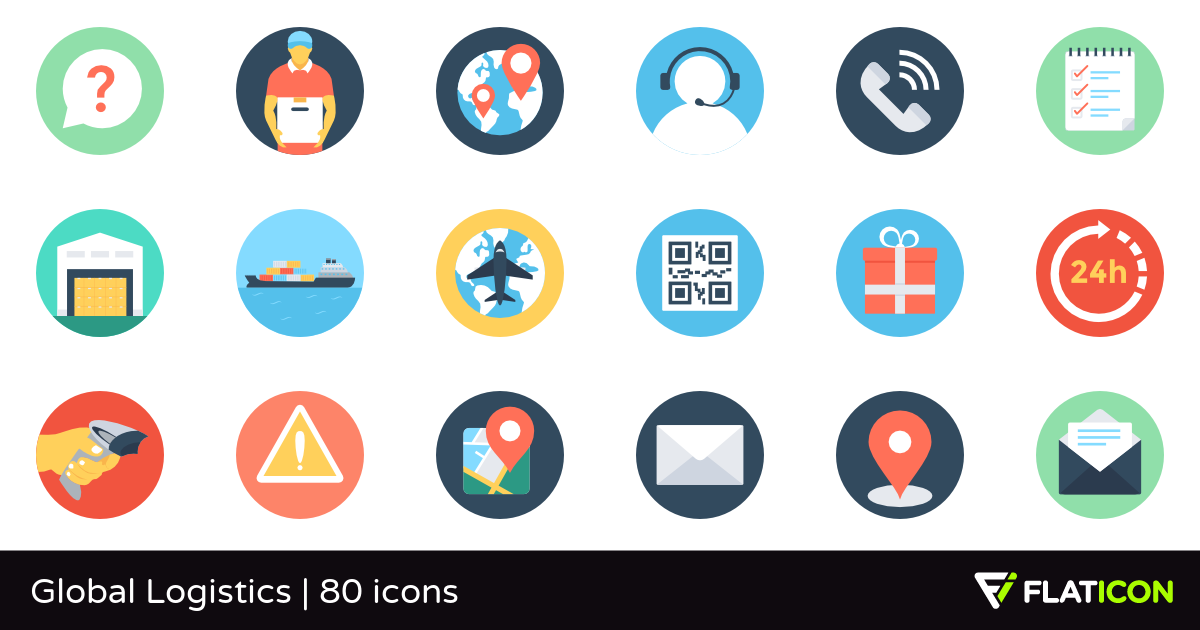 1200x630 Global Logistics Free Icons