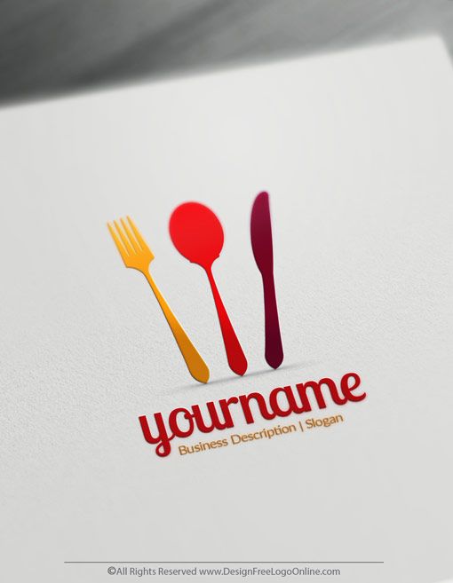 510x657 Create Your Own Online Simple Utensils Logo Design Ideas