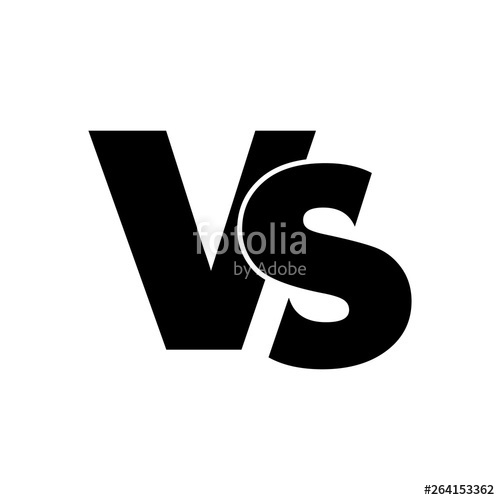 500x500 Vs Versus Letters Logo Or Symbol For Confrontation Vector Logo