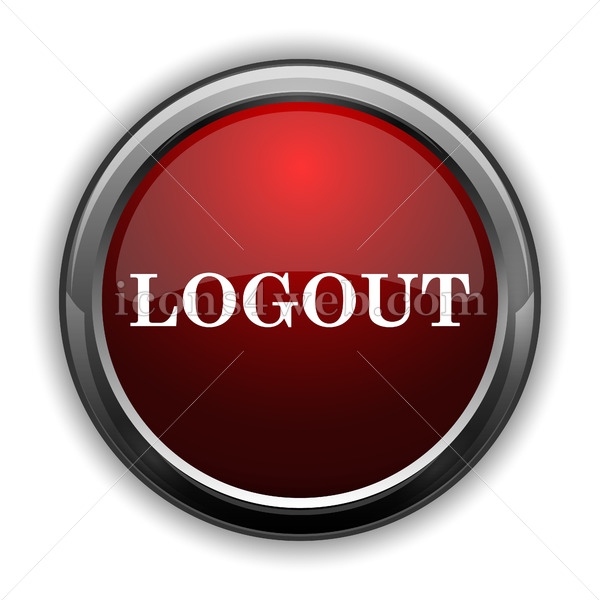600x600 Logout Icon Red Glossy Web Icon With Shaddow