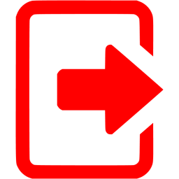 256x256 Red Logout Icon