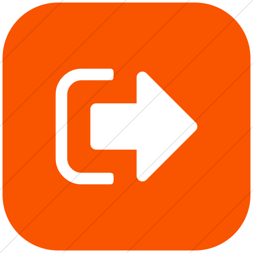 512x512 Iconsetc Flat Rounded Square White On Orange Bootstrap Font