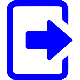 Blue Logout Icon 256x256 Blue Logout Icon