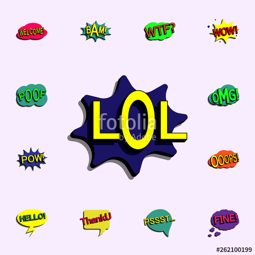 500x500 Comic Speech Bubble With Expression Text Lol Icon Comic Icons