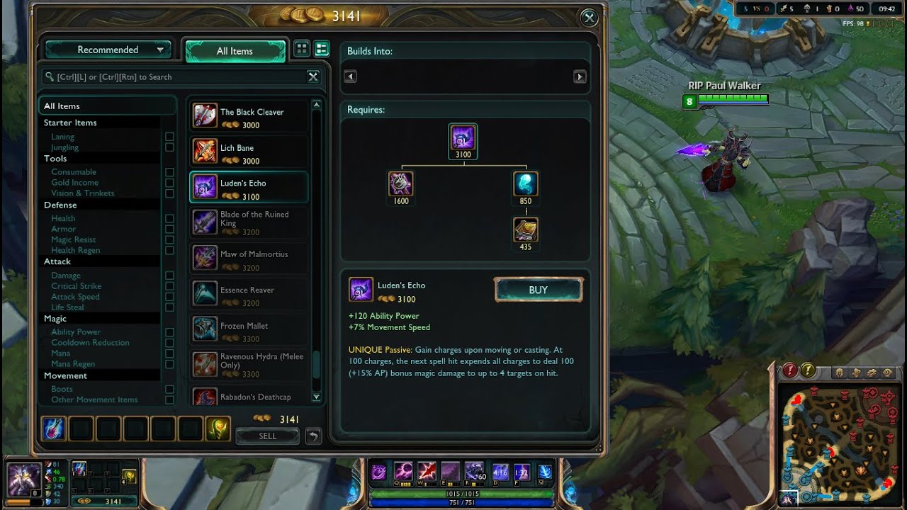 1280x720 New Item Luden's Echo Ap Shiv Vfx And Icon