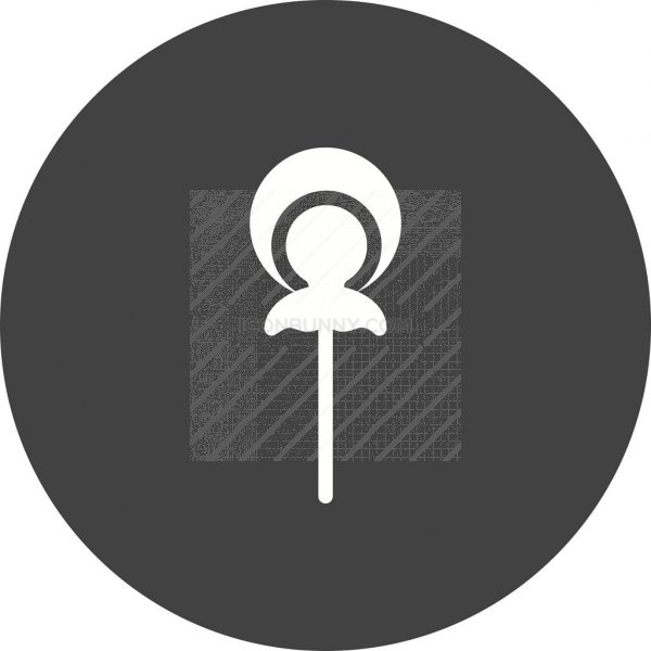 600x600 Lollipop Flat Round Icon