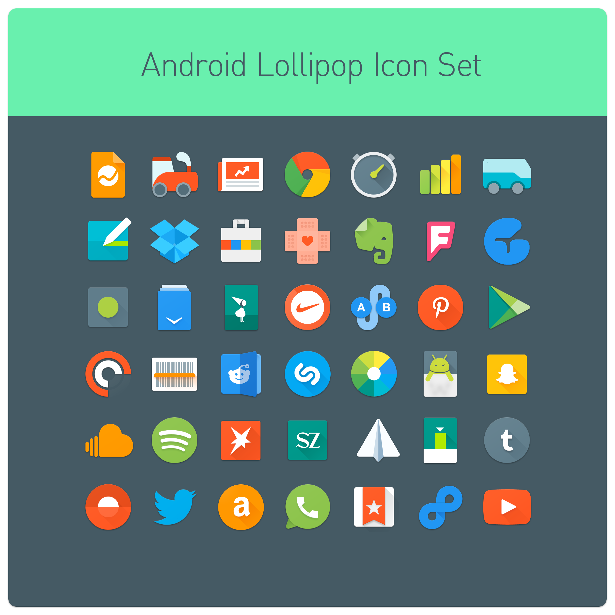 2368x2368 Android Lollipop Icon Set