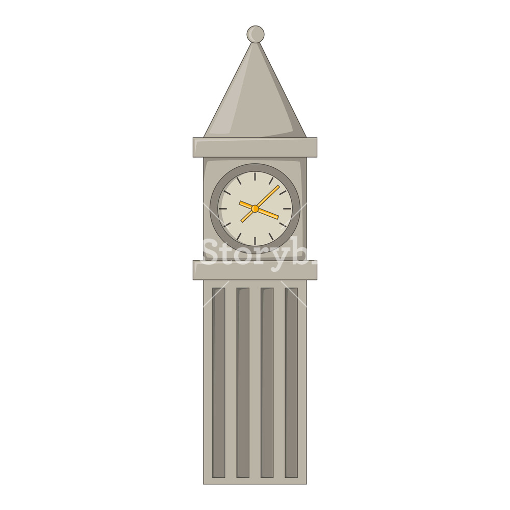 1000x1000 Big Ben In London Icon Cartoon Illustration Of Big Ben In London
