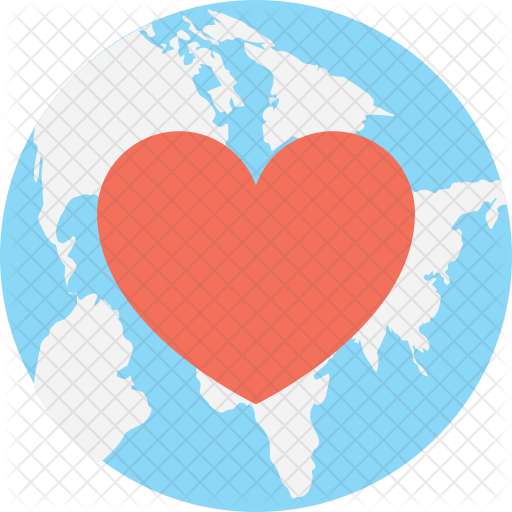 512x512 Long Distance Love Icon Of Flat Style