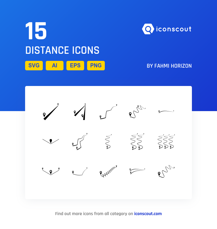 735x775 Distance Icon Pack