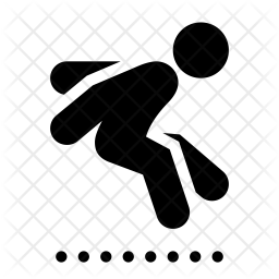 256x256 Long Jump Icon Of Glyph Style