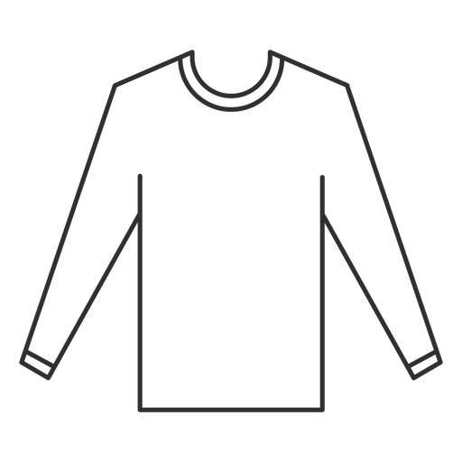 512x512 Long Sleeve T Shirt Stroke Icon