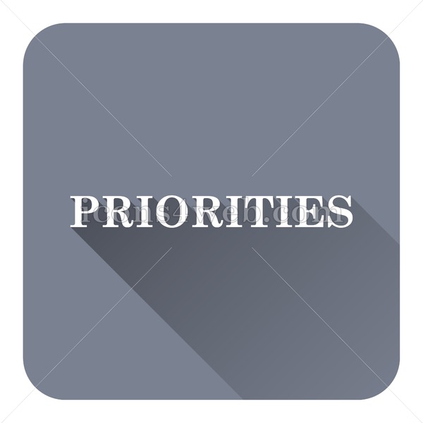 600x600 Priorities Flat Icon With Long Shadow Vector