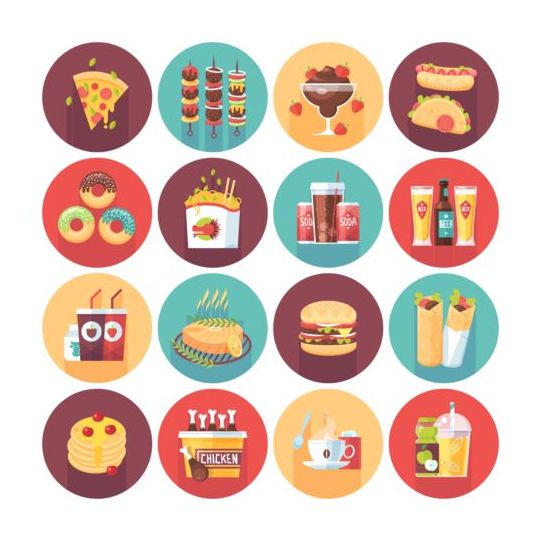 Fast Food Long Shadow Icons Set Free Download 539x539 Fast Food Long Shadow Icons Set Free Download