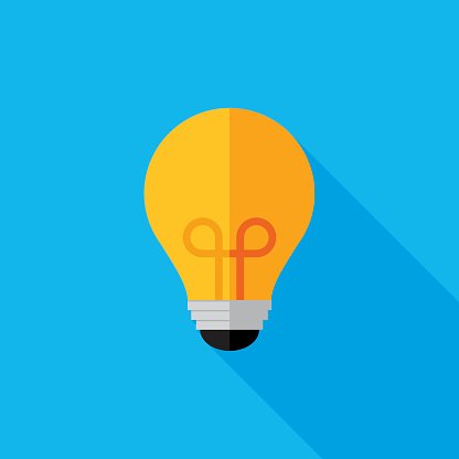 Light Bulb Flat Long Shadow Icon Premium Clipart 416x416 Light Bulb Flat Long Shadow Icon Premium Clipart