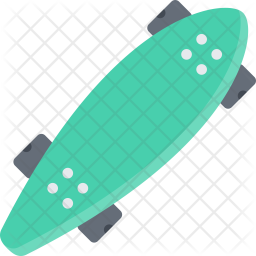 256x256 Longboard Icon Of Flat Style
