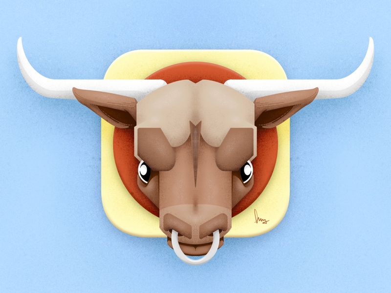 800x600 Longhorn Icon Illustration